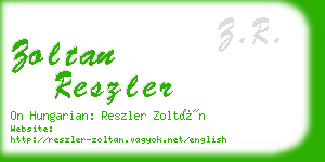 zoltan reszler business card